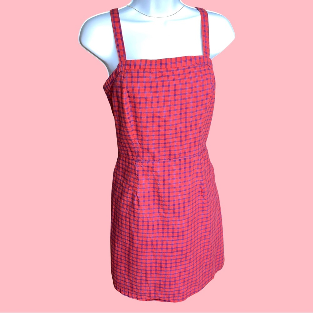 Glamorous Uk Red and Blue Picnic Dress